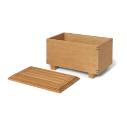 Ferm Living Bon houten doos 19x35 cm, Oiled oak< Dozen & Boxen