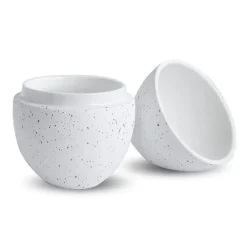Cooee Design Bonbonnière kom 14 cm, White-mud< Paasdecoratie