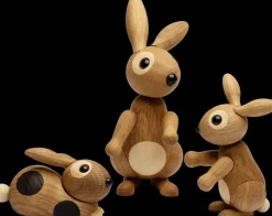 Spring Copenhagen Bonnie konijn decoratie 12,5 cm, Eik< Houten Beelden