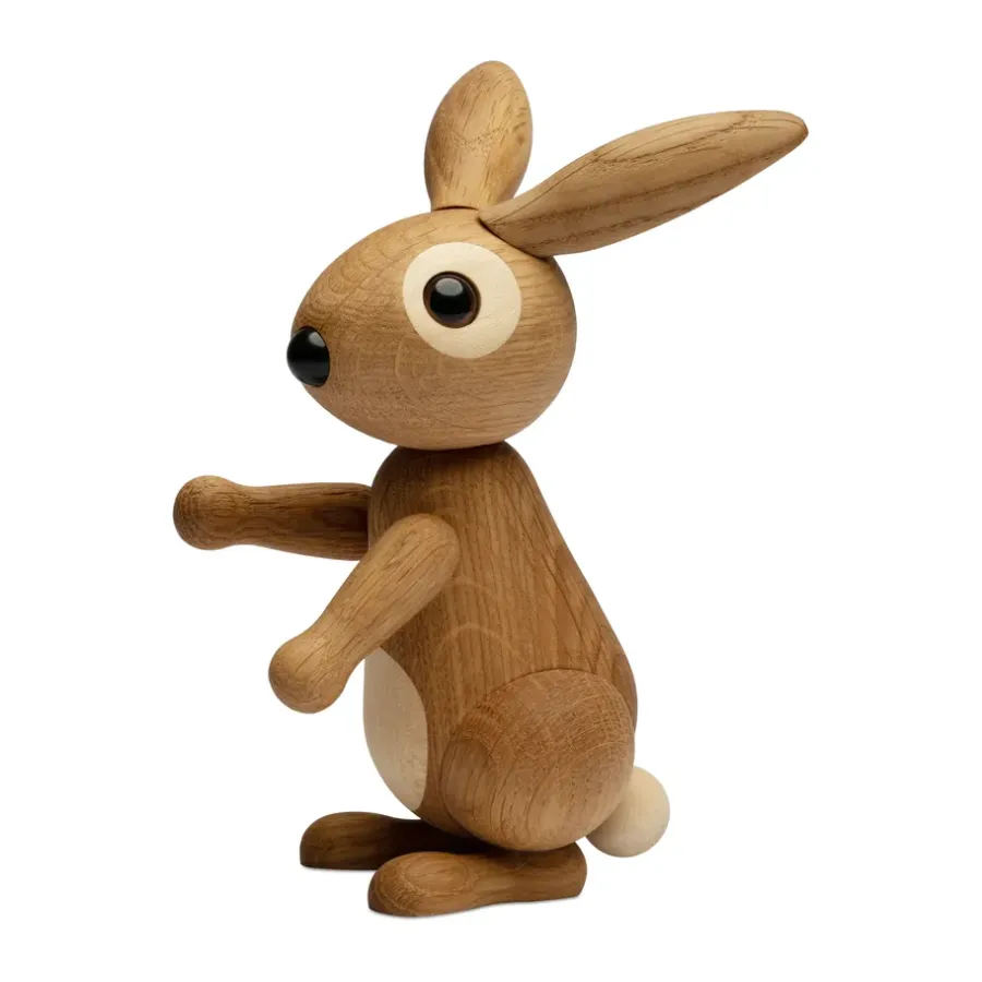 Spring Copenhagen Bonnie konijn decoratie 12,5 cm, Eik< Houten Beelden