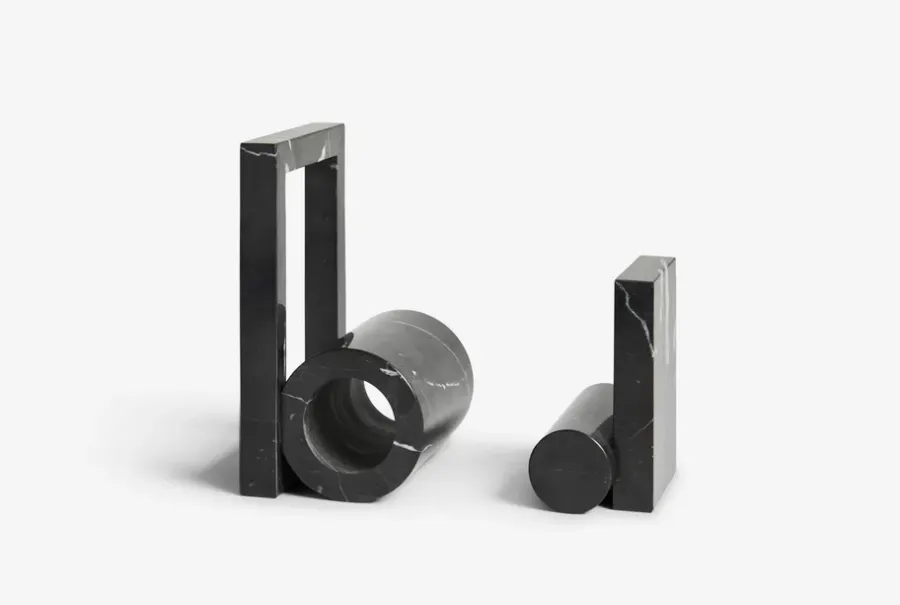 Woud Booknd boekensteun marmer, Zwart< Decoratieve Accessoires