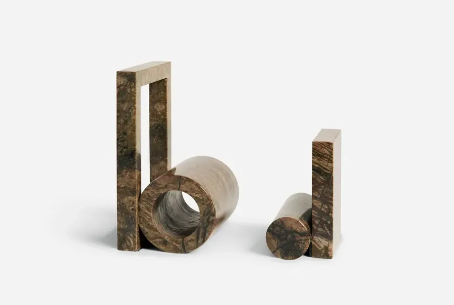 Woud Booknd boekensteun marmer, Bruin< Decoratieve Accessoires