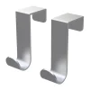 Bosign single J-haak 2-pack, Geborsteld staal< Haken & Hangers