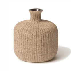Lindform Bottle vaas, Sand medium stripe, small< Vazen