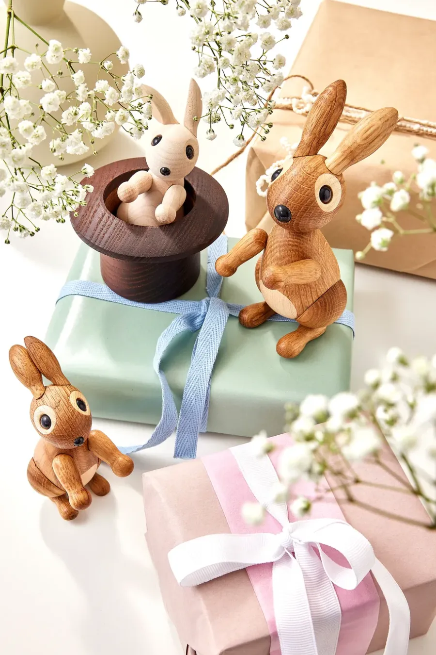 Spring Copenhagen Bounce konijn decoratie 9,5 cm, Eik< Kinderkamer Interieuraccessoires|Kinderkamer Interieuraccessoires