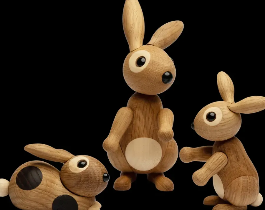 Spring Copenhagen Bounce konijn decoratie 9,5 cm, Eik< Kinderkamer Interieuraccessoires|Kinderkamer Interieuraccessoires