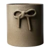 DBKD Bow pot Ø14 cm, Beige< Kerstdecoraties