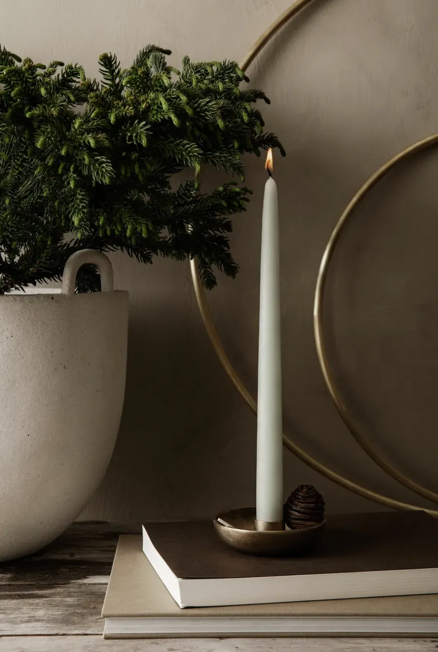 Ferm Living Bowl kandelaar Ø10 cm, Messing< Kandelaars