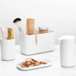 Brabantia ReNew badkamer caddy, Wit< Tandenborstelhouders