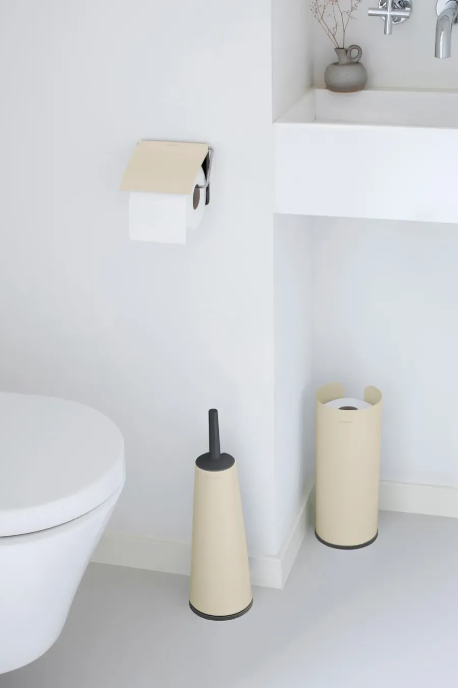 Brabantia ReNew badkameraccessoires 3-delig, Soft Beige< Toiletborstels