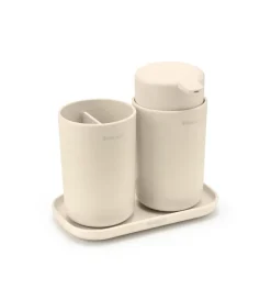 Brabantia ReNew badkameraccessoireset 3-delig, Soft Beige< Zeepdispensers & Zeepschaaltjes