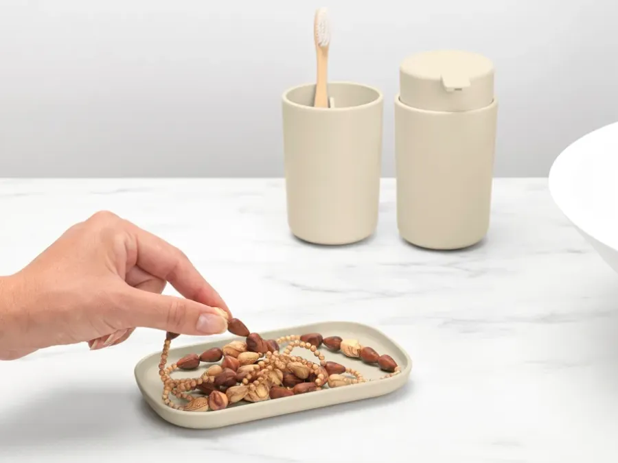 Brabantia ReNew badkameraccessoireset 3-delig, Soft Beige< Zeepdispensers & Zeepschaaltjes