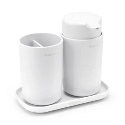 Brabantia ReNew badkameraccessoireset 3-delig, Wit< Zeepdispensers & Zeepschaaltjes