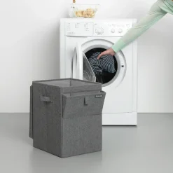 Brabantia stapelbare wasmand 35 l., Donkergrijs< Wasmanden