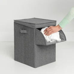 Brabantia stapelbare wasmand 35 l., Donkergrijs< Wasmanden