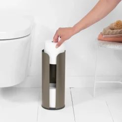 Brabantia toiletpapierhouder voor 3 rollen, Platinum< Toiletpapierhouders