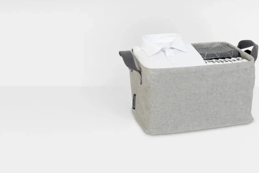 Brabantia wasmand vouwbaar, grijs< Wasmanden
