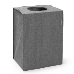 Brabantia waszak stof rechthoekig 55 liter, Donkergrijs< Wasmanden