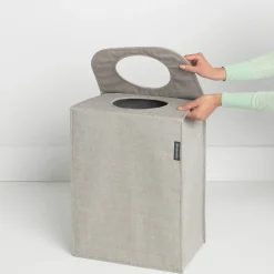 Brabantia waszak stof rechthoekig 55 liter, Lichtgrijs< Wasmanden