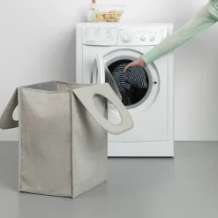 Brabantia waszak stof rechthoekig 55 liter, Lichtgrijs< Wasmanden