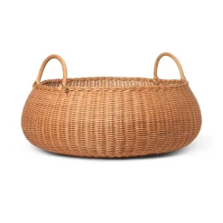 Ferm Living Braided mand laag, Natural< Opbergmanden