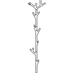 Maze Branch haak, zwart< Kapstokken & Hangrekken
