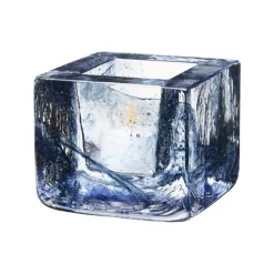 Kosta Boda Brick theelicht houder, blauw< Kaarsenhouders & Kaarsenborden
