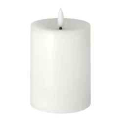 Scandi Essentials Bright Melt blokkaars led 12,5 cm, Wit< Led-Kaarsen