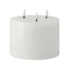 Scandi Essentials Bright Melt blokkaars LED met 3 lonten 13 cm, Wit< Led-Kaarsen