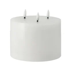 Scandi Essentials Bright Melt blokkaars LED met 3 lonten 13 cm, Wit< Led-Kaarsen