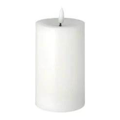 Scandi Essentials Bright Melt blokkaars led 15 cm, Wit< Led-Kaarsen
