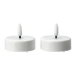 Scandi Essentials Bright waxinelichtjes led Ø5,8 cm 2-pack, White< Led-Kaarsen