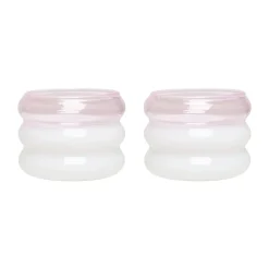 Design Letters Bubble waxinelichtjeshouder Ø5,6 cm 2-pack, Milky white-pink< Kaarsenhouders & Kaarsenborden