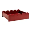 TÔNN furniture Bump dienblad 35x41 cm, Burgundy< Decoratieve Accessoires|Decoratieve Dienbladen