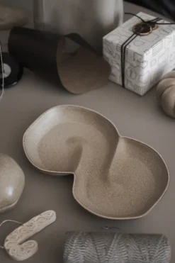 DBKD Bun kom met deksel 11x18 cm, Beige< Kerstdecoraties|Decoratieve Schalen