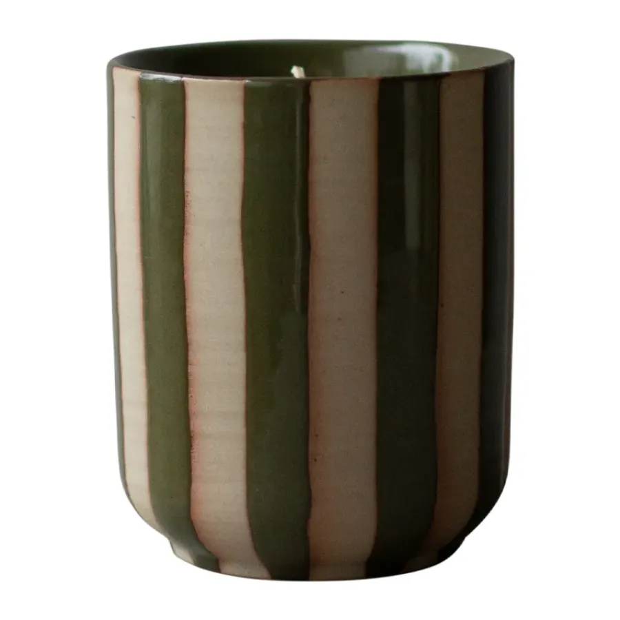 DBKD Burn geurkaars 60 u., Stripe green< Geurkaarsen & Aroma Diffusers