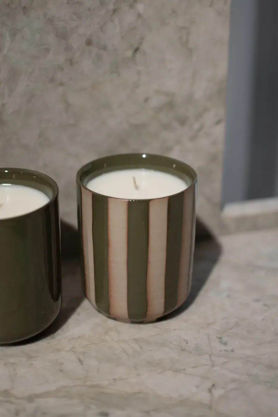 DBKD Burn geurkaars 60 u., Stripe green< Geurkaarsen & Aroma Diffusers