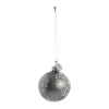 Lene Bjerre Cadelia kerstbal Ø6 cm, Donkergrijs, sneeuwvlok< Kerstdecoraties