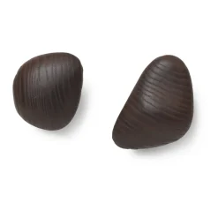 Ferm Living Cairn haak 2-delig, Dark Brown< Haken & Hangers