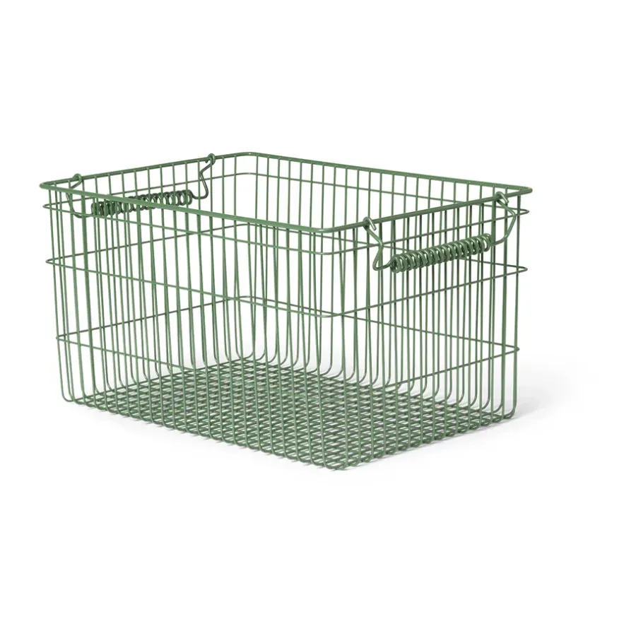 Ferm Living Cala stapelbare mand 2-pack, Verdant green< Opbergmanden