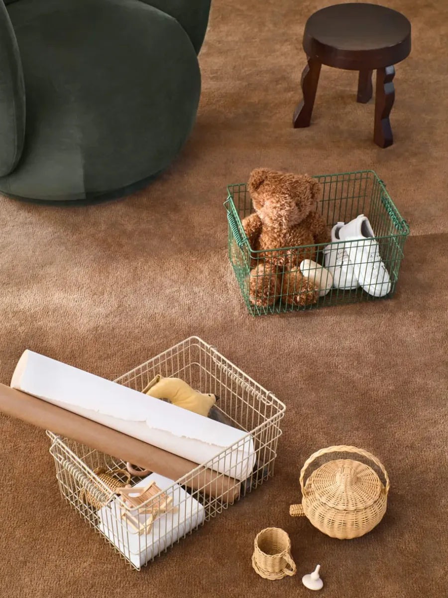 Ferm Living Cala stapelbare mand 2-pack, Cashmere< Opbergmanden