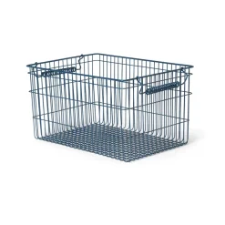 Ferm Living Cala stapelbare mand 2-pack, Dark blue< Opbergmanden