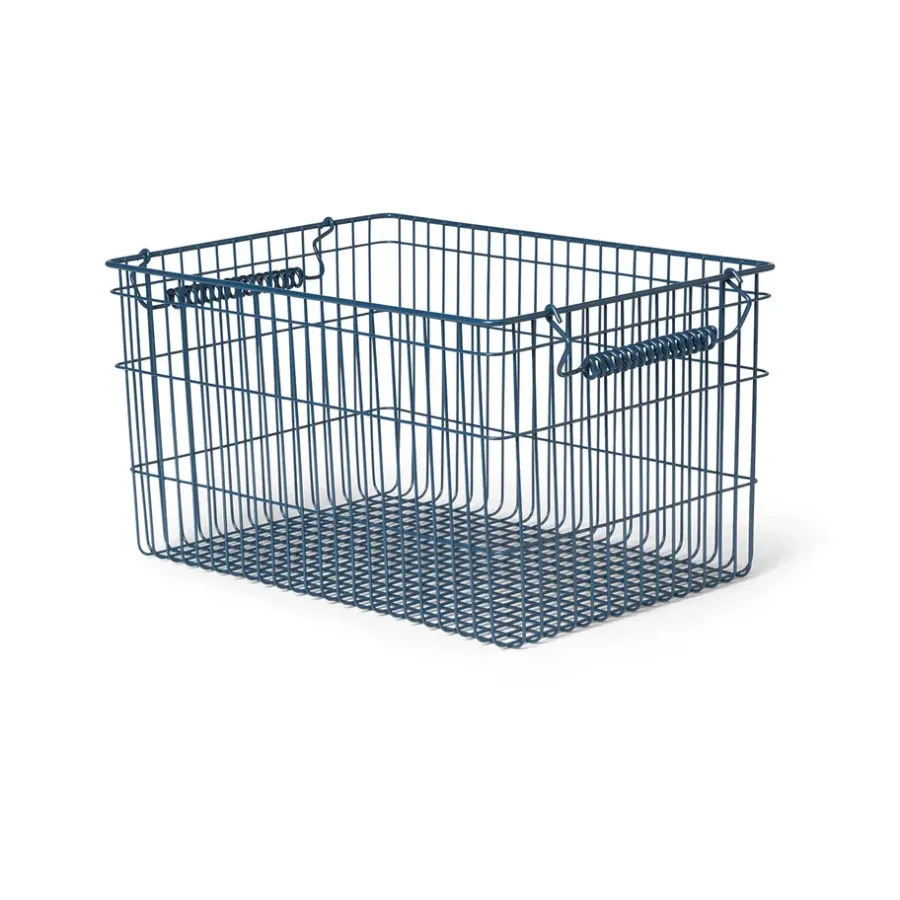 Ferm Living Cala stapelbare mand 2-pack, Dark blue< Opbergmanden