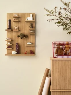 Ferm Living Cala stapelbare mand 2-pack, Poppy red< Opbergmanden
