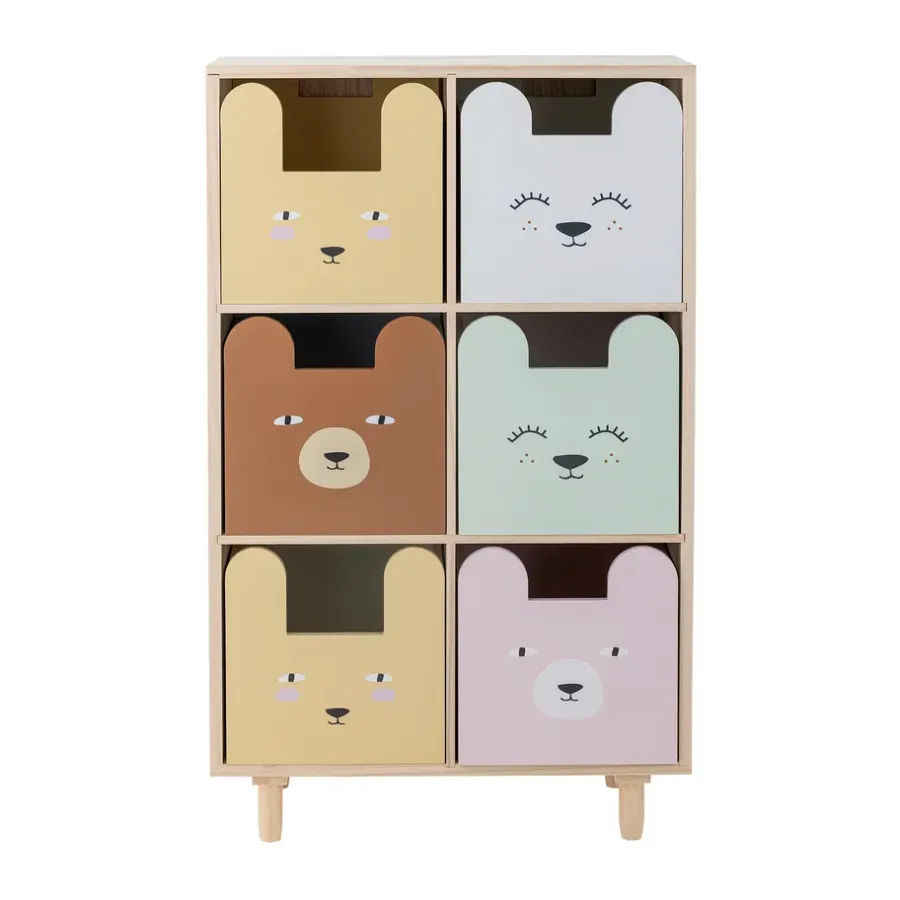 Bloomingville Calle boekenkast 6-lades 55x88,5 cm, Natuur< Planken & Planksystemen