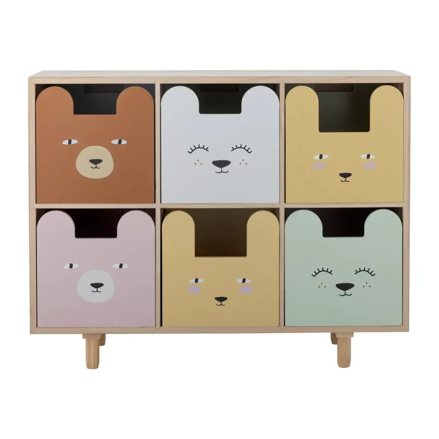 Bloomingville Calle boekenkast 6-lades 55x88,5 cm, Natuur< Planken & Planksystemen