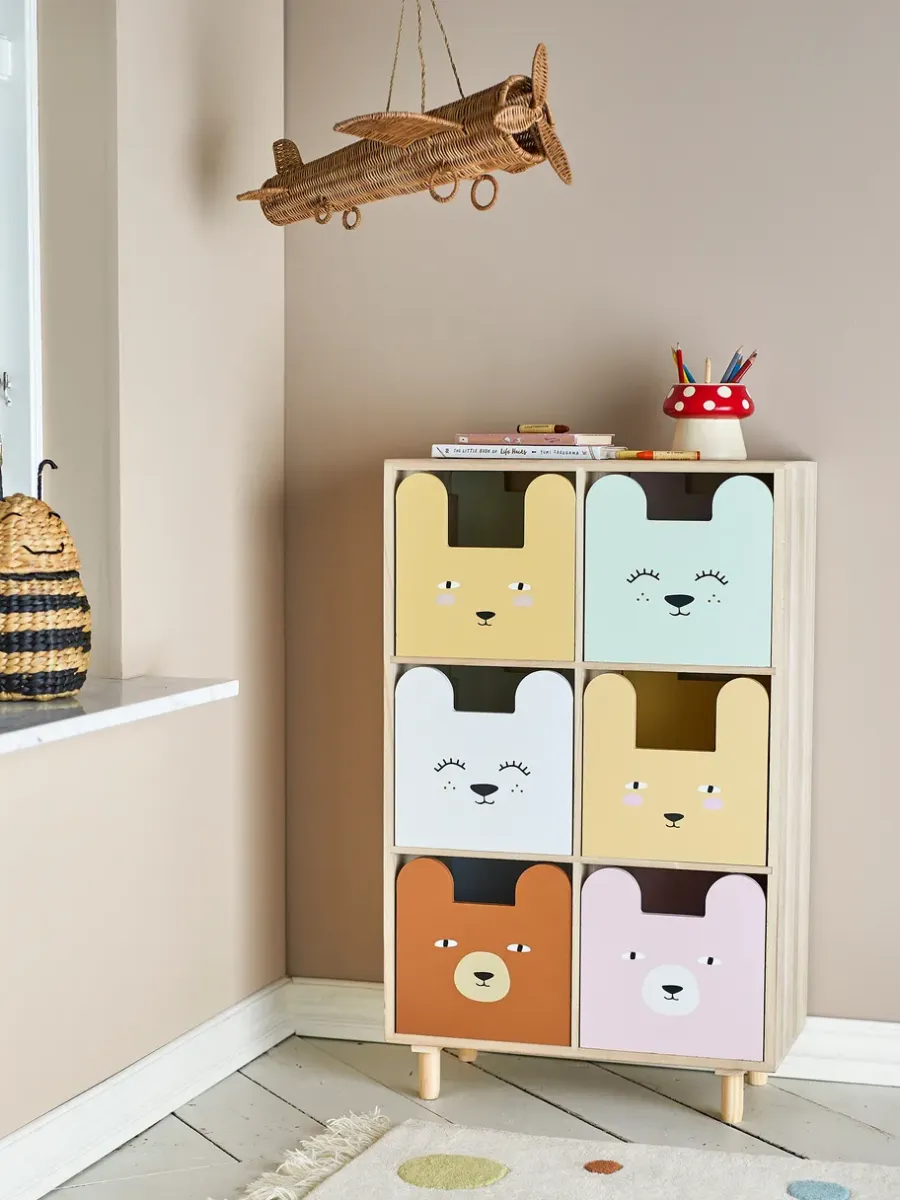 Bloomingville Calle boekenkast 6-lades 55x88,5 cm, Natuur< Planken & Planksystemen