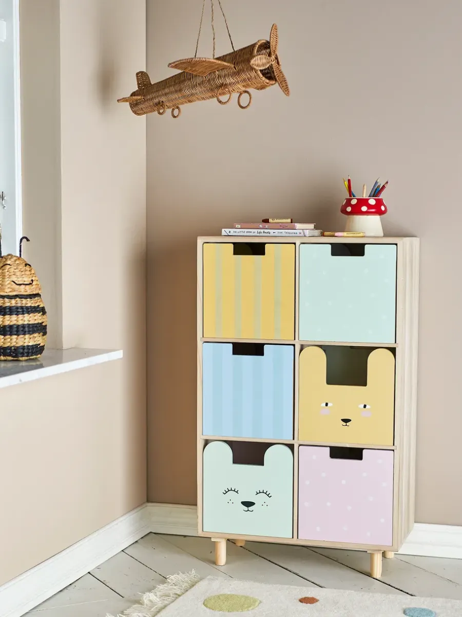 Bloomingville Calle boekenkast 6-lades 55x88,5 cm, Natuur< Planken & Planksystemen