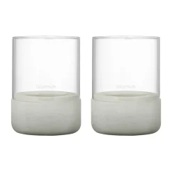 Blomus Calma waxinelichtjeshouder Ø7 cm 2-pack, Light grey< Kaarsenhouders & Kaarsenborden