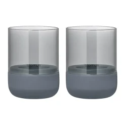 Blomus Calma waxinelichtjeshouder Ø7 cm 2-pack, Steel grey-smoke< Kaarsenhouders & Kaarsenborden